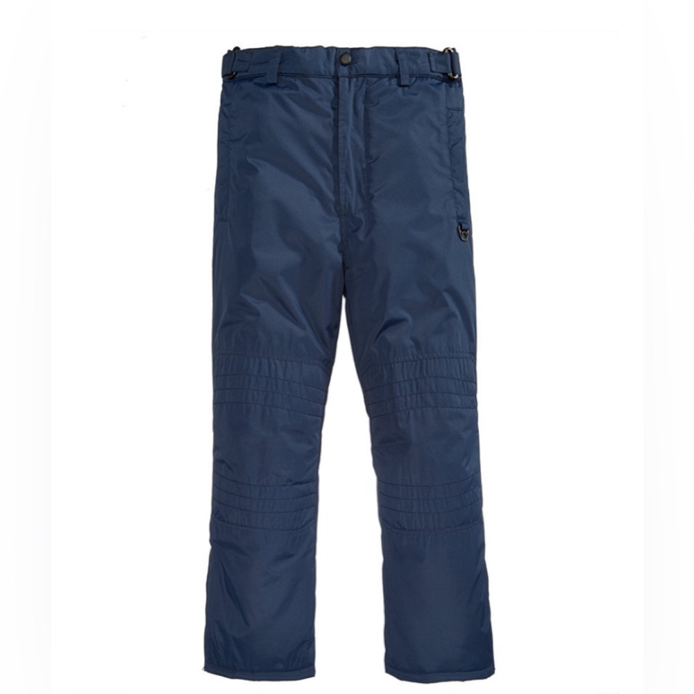 EUC Hawke & Co Boys Ski Pants Navy Boys 10/12 w/ button zip open, elastic ankle